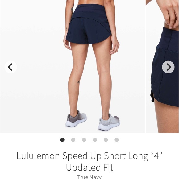 Lululemon Speed Up Short Long 4” Updated Fit True Navy Blue Size 4 - Picture 1 of 13